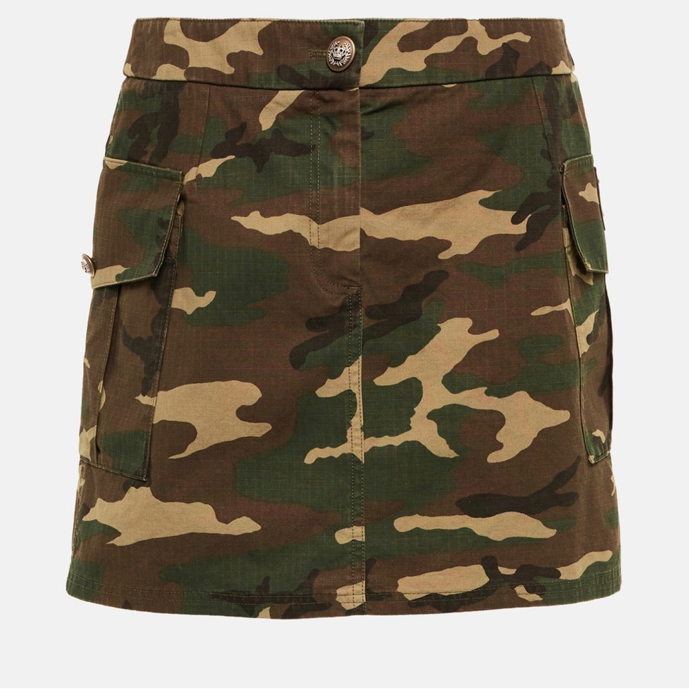 💜DOLCE & GABBANA Camouflage-Print Mini Skirt